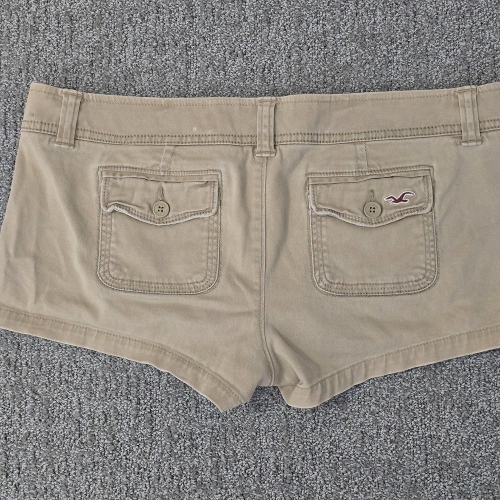 Hollister Y2K Vintage Micro Mini Short Shorts Khaki Sz 9‎ Preppy